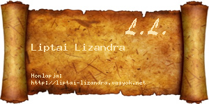 Liptai Lizandra névjegykártya